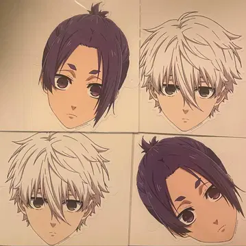 블루 록 난자타운 A상 가면 미카게 레오 & 나기 세이시로 x 2