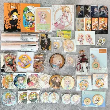 카가미네 린 캔뱃지 아크릴 스탠드 굿즈 묶음 판매