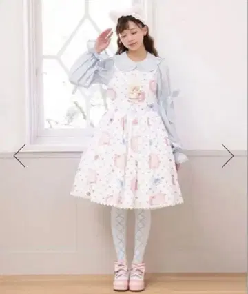 axes femme 고양이 프린트 점프 스커트