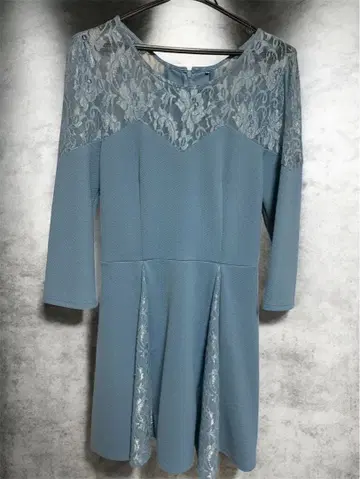 MIIA 레이스 절개 원피스 핏&플레어 경사 드레스 결혼식