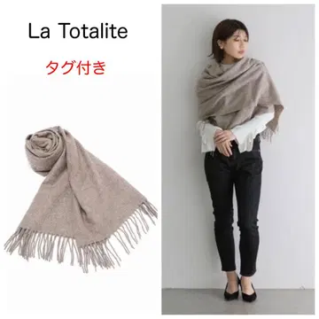 택 포함 23AW La Totalite 캐시미어 스톨 베이지