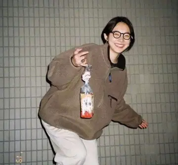 아리하라 미유키 착용 L.L.Bean 하프 지퍼 플리스 엘엘빈