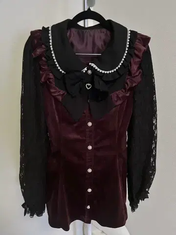 SecretHoney 시크릿허니 벨로아 셋업 보르도