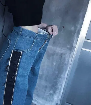 ZARA [ 완판템 ] 프린지 와이드 데님 38