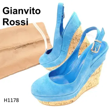 새상품 잔비토 로시 샌들 슬링백 웨지 밑창 프린지 38