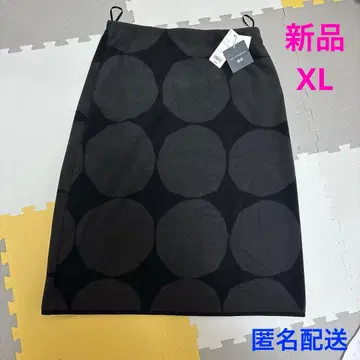 유니클로 x 마리메꼬 플리스 스커트 다크 그레이 L 택 포함 새상품