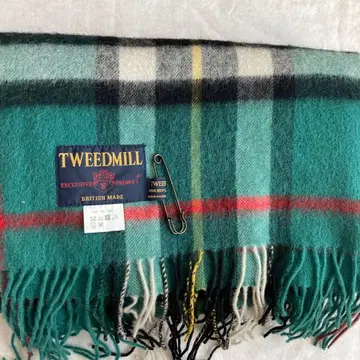 TWEEDMILL 타탄 체크 램스울 대형 스톨 트위드밀