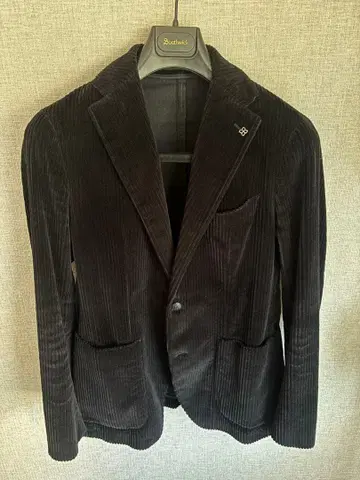 TAGLIATORE 블랙 코듀로이 자켓