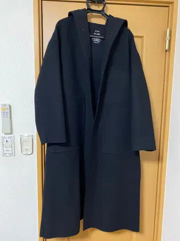 [ HYKE ] MELTON HOODED WORK COAT