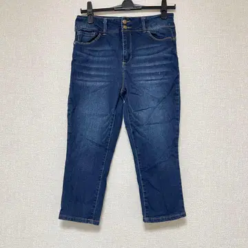 d.jeans [ 8 ] 다크 블루 데님 청바지 7부 기장 8부 기장