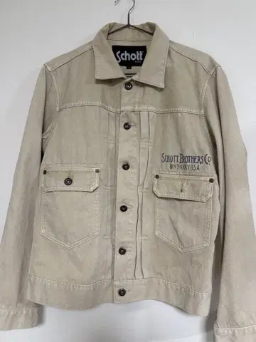 [ 새상품급 ] Schott 베이지 2nd 타입 자켓 L 사이즈