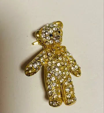 곰 브로치 지르코니아 빈티지 앤티크 테디베어