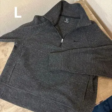 나이키 면 혼방 니트 하프 지퍼 풀오버 자수 로고 골프 맨투맨