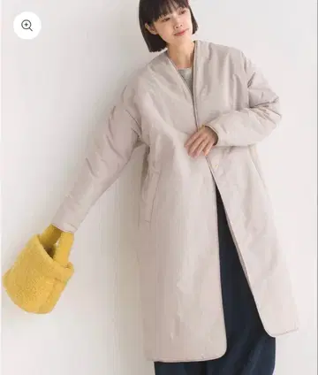 [새상품] 발수 가공 노카라 롱 코트 그레이지