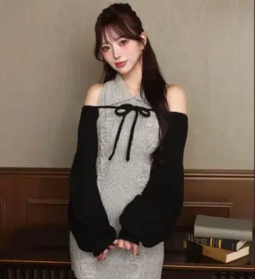 Darich 숏 볼레로 니트 미니 원피스