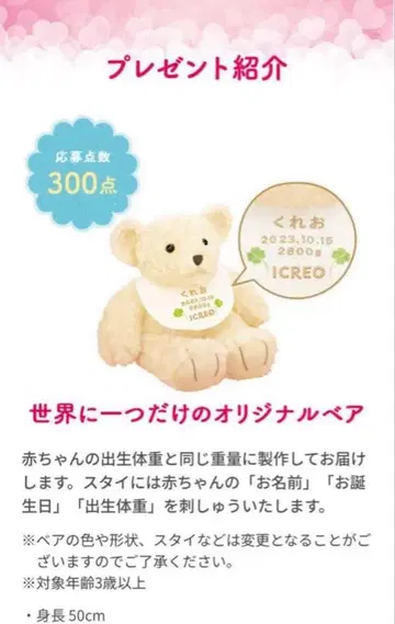 아이클레오 오리지널 베어 봉제 인형