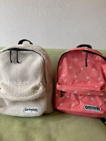OUTDOOR x earth 보아 데이팩 백팩 복슬복슬 꽃