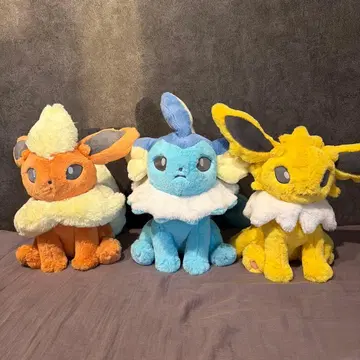 포켓몬 샤미드&썬더&부스터 빅 봉제 인형 세트