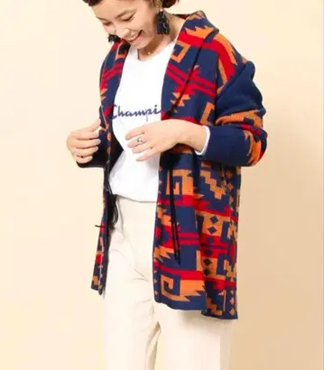 PENDLETON 네이티브 자카드 니트 가디건 F