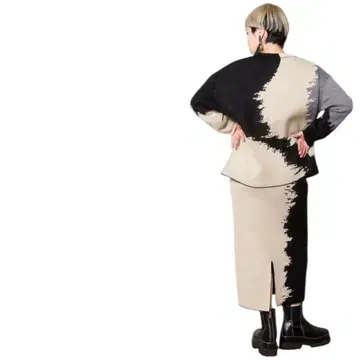 새상품 오즈모시스 osmosis 자카드 니트 스커트