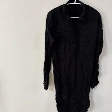 새상품급 블랙 주름 가공 긴팔 셔츠 원피스 가을 옷 외출 성숙한 느낌