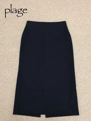 plage 블랙 타이트 스커트 슬릿 34