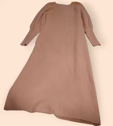 SNIDEL 스나이델 퍼 라이크 슬리브 니트 원피스 양모 여우 주황