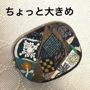 미나 페르호넨 핸드메이드 미니 파우치 village 브라운 계열