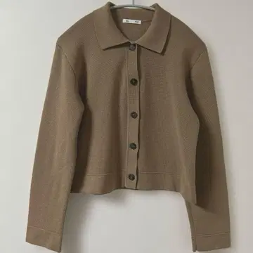 GU 밀라노 리브 폴로 가디건 NTQ+E 베이지