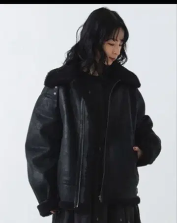 Demi-Luxe BEAMS 페이크 무스탕 자켓 보아 코트 36