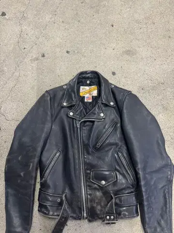 Schott 가죽 라이더 자켓 80s