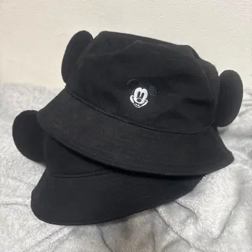 미키마우스 귀 달린 버킷햇 블랙