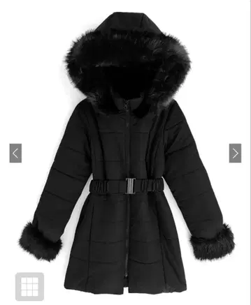 GRL 그레일 벨트 포함 퍼 다운 코트 [ kd13 ]