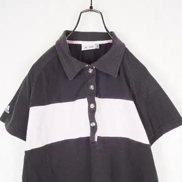 Y5138*adidas 아디다스 골프 셔츠 피케 셔츠 블랙 핑크