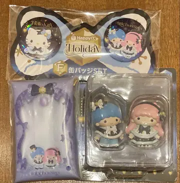 산리오 해피 복권 리틀트윈스타 키키 피규어 캔뱃지