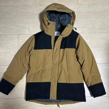 coen 후드 부착 다운 자켓 S 베이지/블랙