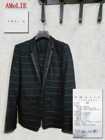 AMeLIE 테일러드 자켓 사이즈 48 블랙