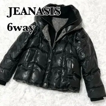 JEANASIS 지나시스 숏 기장 다운 자켓 블랙 6way 여배우 옷깃