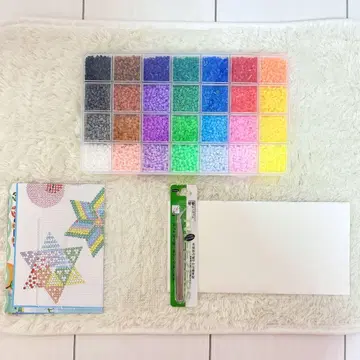 펄러비즈 2.6mm 28색 플레이트 핀셋 도안 다리미 시트