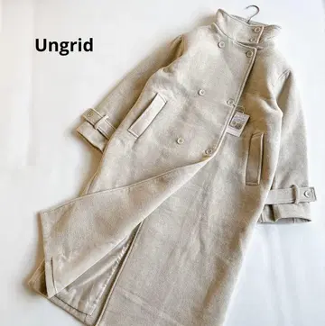 [새상품] 언그리드 Ungrid 스탠드 카라 루즈 코트 아이보리 M