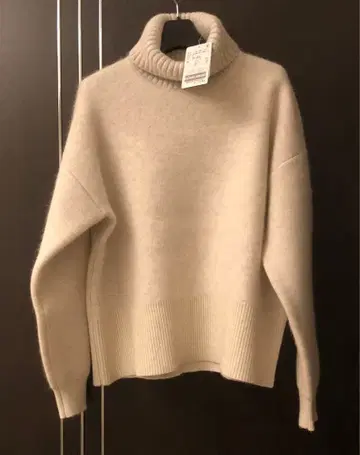 이번 시즌 SLOBE IENA 워셔블 퍼 더블 페이스 터틀 니트