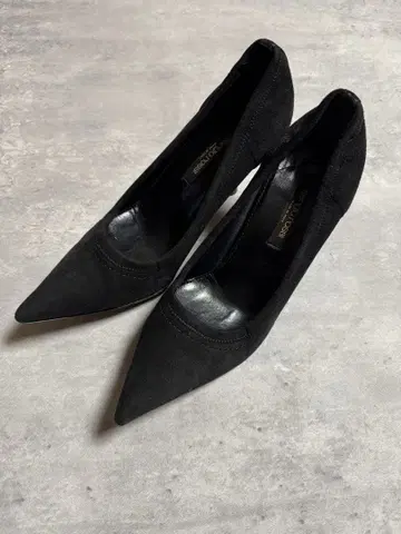 세르지오로시 스웨이드 펌프스 블랙 36.5