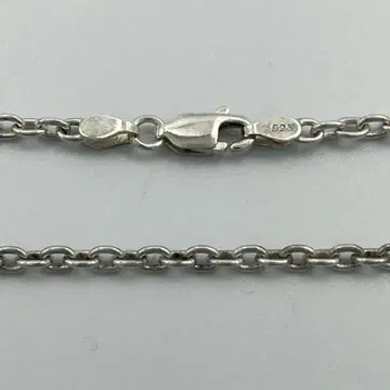 실버 925 팥 체인 목걸이 50cm 3mm 가는 원형 팥