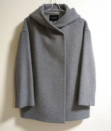 UNTITLED 코쿤 실루엣 미들 기장 후드 코트 M