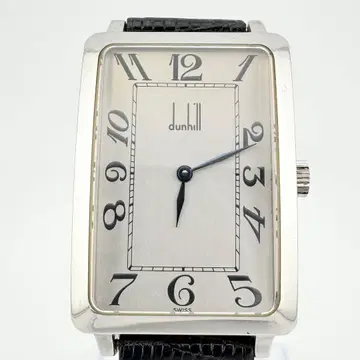 상태 좋음 던힐 센테너리 스퀘어 가죽 벨트 남성용 수동 와인딩 손목시계