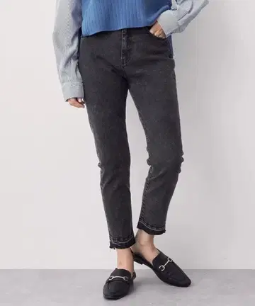 YECCA VECCA 컷오프 크롭 데님 팬츠 블랙 M