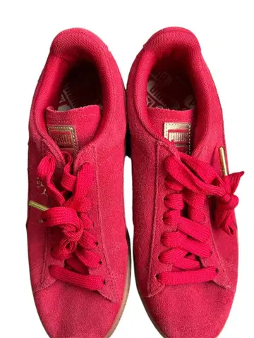 오늘 가격 인하 PUMA 스웨이드 스니커즈 레드 23.5