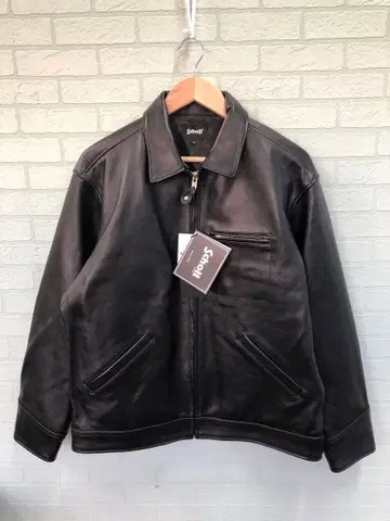 미사용 Schott 램 가죽 트래커 자켓 782-5950014
