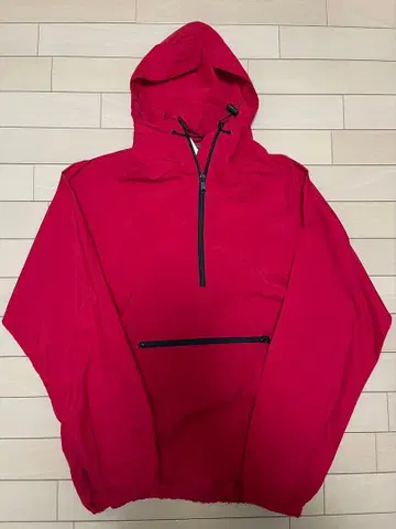90s L.L.Bean 후드 부착 나일론 자켓 레드