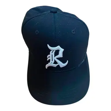 블랙 R 자수 야구 모자